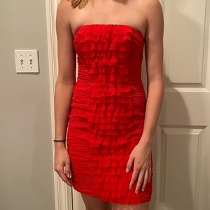 Red Strapless Dress